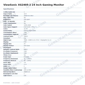 ViewSonic XG2405-2 24 Inch Gaming Monitor
