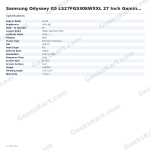 Samsung Odyssey G5 LS27FG530EWXXL 27 Inch Gaming Monitor