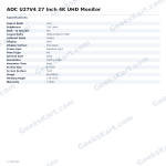 AOC U27V4 27 Inch 4K UHD Monitor