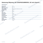 Samsung Odyssey G5 LS32FG510EWXXL 32 Inch Gaming Monitor