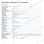 MSI Modern MD271UL 27 Inch Monitor
