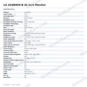 LG 32QN650-B 32 Inch Monitor