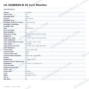 LG 32QN650-B 32 Inch Monitor
