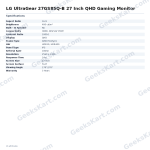 LG UltraGear 27GS85Q-B 27 Inch QHD Gaming Monitor