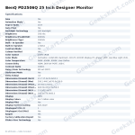 BenQ PD2506Q 25 Inch Designer Monitor