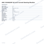 AOC CU34G2XP 34 Inch Curved Gaming Monitor