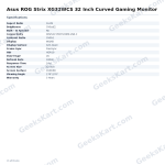 Asus ROG Strix XG32WCS 32 Inch Curved Gaming Monitor