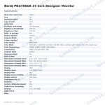 BenQ PD2705UA 27 Inch Designer Monitor