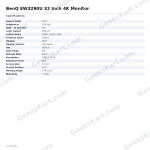 BenQ EW3290U 32 Inch 4K Monitor
