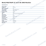 BenQ MA270UP 27 Inch 4K UHD Monitor