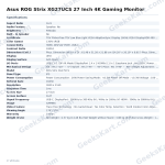 Asus ROG Strix XG27UCS 27 Inch 4K Gaming Monitor