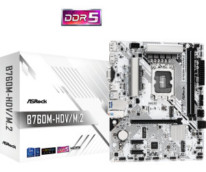 ASROCK B760M-HDV/M.2 DDR5 Intel Motherboard ( White )