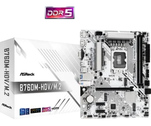 ASROCK B760M-HDV/M.2 DDR5 Intel Motherboard ( White )
