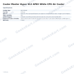 Cooler Master Hyper 612 APEX White CPU Air Cooler