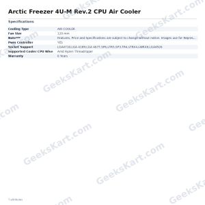 Arctic Freezer 4U-M Rev.2 CPU Air Cooler
