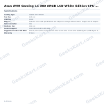 Asus AYW Gaming LC 360 ARGB LCD White Edition CPU Liquid Cooler