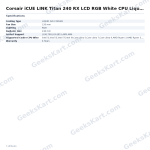 Corsair iCUE LINK Titan 240 RX LCD RGB White CPU Liquid Cooler
