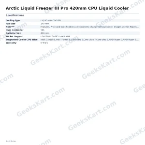 Arctic Liquid Freezer III Pro 420mm CPU Liquid Cooler