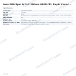 Asus ROG Ryuo IV SLC 360mm ARGB CPU Liquid Cooler with Curved Display