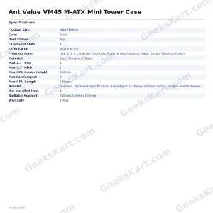 Ant Value VM45 M-ATX Mini Tower Case