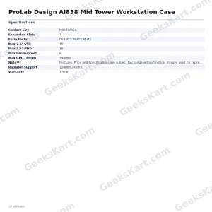 ProLab Design AI838 Mid Tower Workstation Case