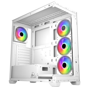 TAG Gamerz Luminor ARGB ATX Mid Tower Cabinet (White)