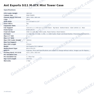 Ant Esports Si11 M-ATX Mini Tower Case