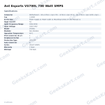 Ant Esports VS700L 700 Watt Non-Modular SMPS – Value Series Power Supply