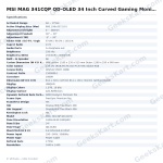 MSI MAG 341CQP QD-OLED 34-Inch Curved Ultrawide Gaming Monitor
