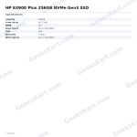 HP EX900 Plus 256GB NVMe PCIe Gen3 M.2 2280 Internal SSD