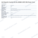 Ant Esports Crystal X6 Lite ARGB E-ATX Mid Tower Gaming Case (Black)