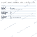 Antec DF700 FLUX ARGB ATX Mid Tower Cabinet – White