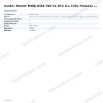 Cooler Master MWE Gold 750 V2 ATX 3.1 Fully Modular Power Supply