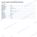 Lenovo Legion 24-10 23.8" FHD 240Hz IPS Gaming Monitor