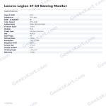 Lenovo Legion 27-10 27-Inch FHD 240Hz IPS Gaming Monitor (68C5GAC4IN)