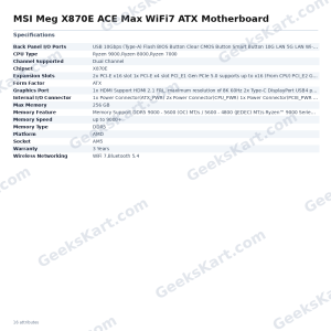 MSI Meg X870E ACE Max WiFi7 ATX Motherboard