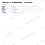 SAMSUNG T9 NVMe 4TB Gen 2 External SSD