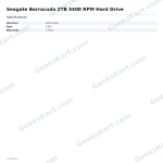 Seagate Barracuda 2TB 5400 RPM Hard Drive