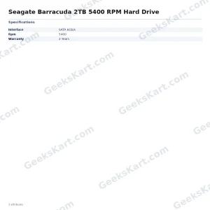 Seagate Barracuda 2TB 5400 RPM Hard Drive