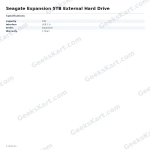 Seagate Expansion 5TB External Hard Drive