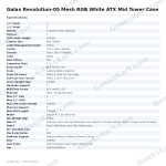 Galax Revolution-05 Mesh RGB White ATX Mid Tower Case