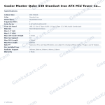 Cooler Master Qube 540 Stardust Iron ATX Mid Tower Case