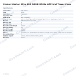 Cooler Master Elite 600 ARGB White ATX Mid Tower Case