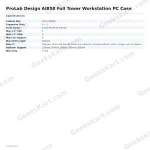ProLab Design AI858 Full Tower Workstation PC Case