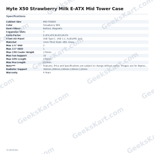 Hyte X50 Strawberry Milk E-ATX Mid Tower Case