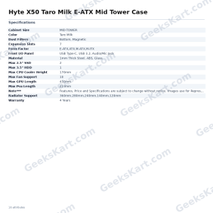 Hyte X50 Taro Milk E-ATX Mid Tower Case