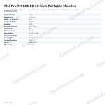 Msi Pro MP165 E6 16 Inch Portable Monitor