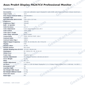 Asus ProArt Display PA247CV Professional Monitor