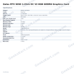 Galax RTX 5050 1-Click OC V2 8GB GDDR6 Graphics Card
