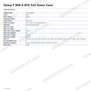 Dawg Y 909 E-ATX Full Tower Case